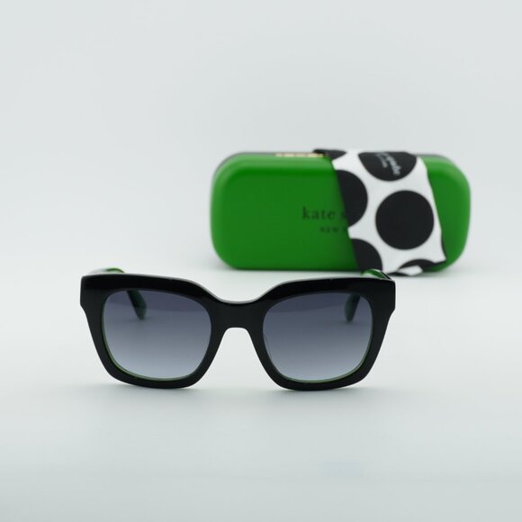 Kate Spade CAMRYN/S 07ZJ 9O Square Sunglasses - Black/Green/Grey